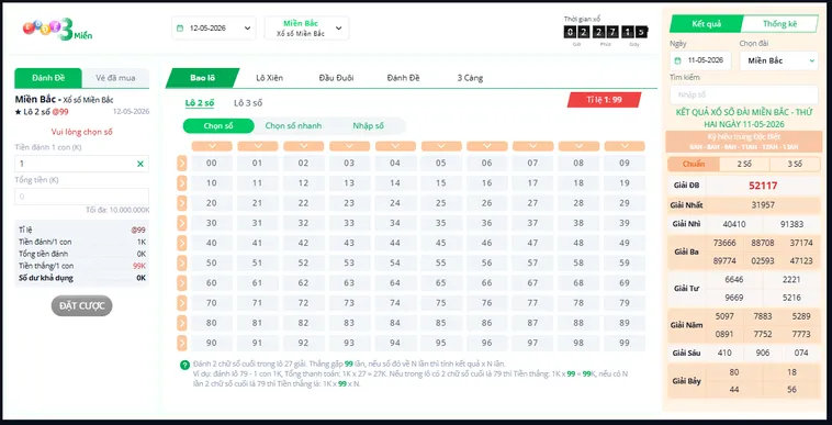 Lô Đề 3 Miền Tại VaoBet Cơ Hội Vàng Để Chinh Phục Những Phần Thưởng Giá Trị